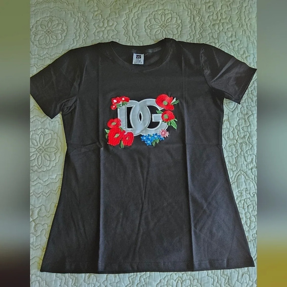 Black Floral Top - Picture 1 of 6